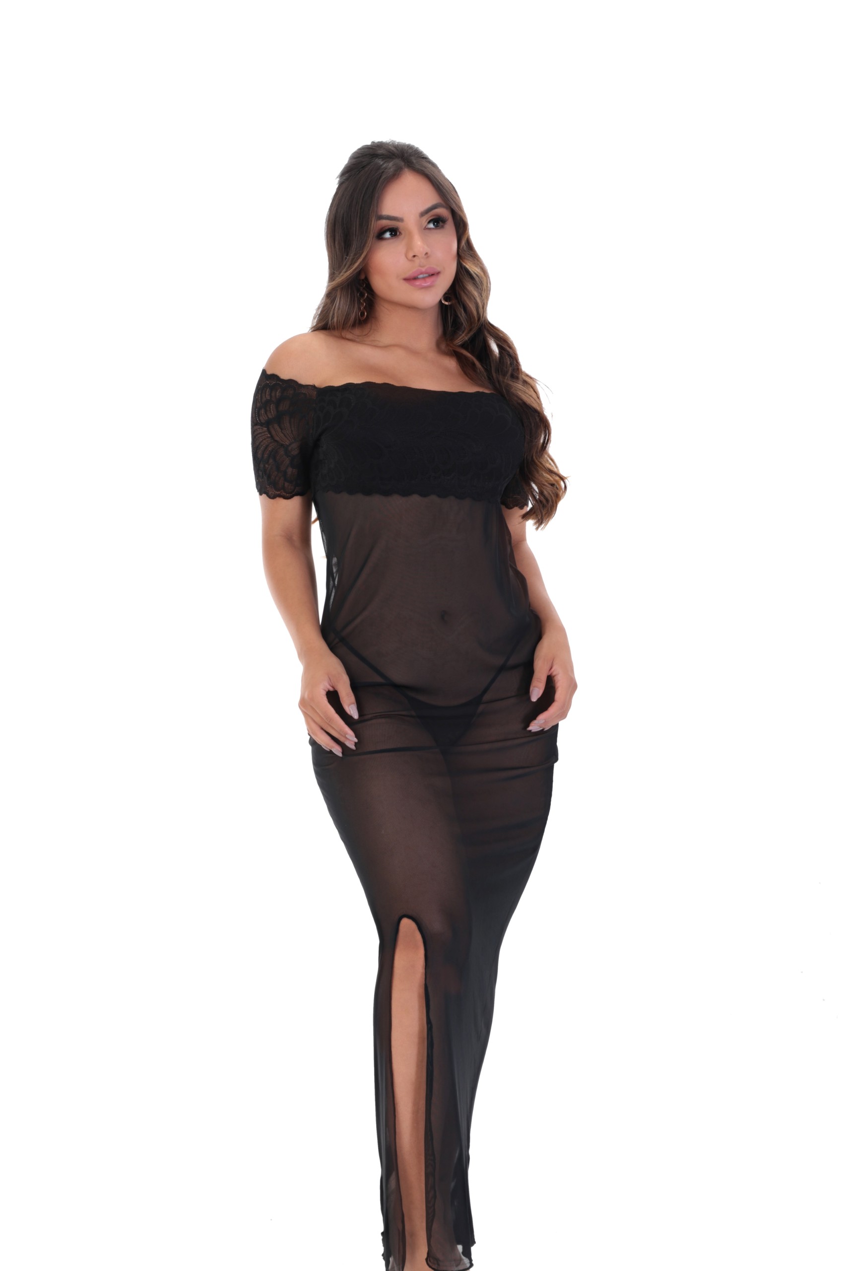  Camisola longa em tule – Dayse