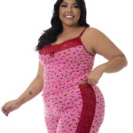 Baby Doll em Suede Estampado Plus Size