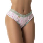 Calcinha Fio Estampada com Renda