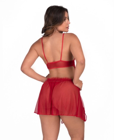 Camisola em tule com calcinha - Noemi