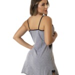 Camisola em mescla com renda