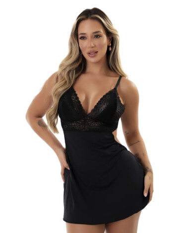 Camisola em Microfibra Aberta nas Costas