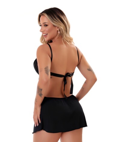 Camisola em Microfibra Aberta nas Costas