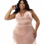 Camisola sexy plus size com calcinha