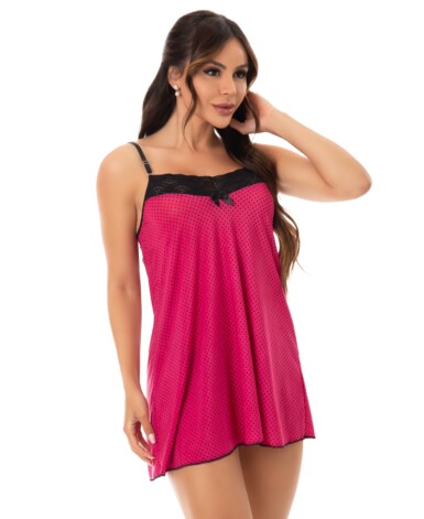 Camisola em poá com calcinha - Sabrina