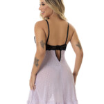 Camisola de Renda com Tule