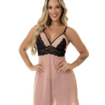 Camisola de Renda com Tule