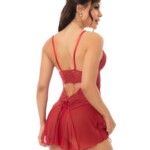 Camisola de Tule Renda e Costas Abertas