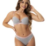Conjunto de lingerie em algodão