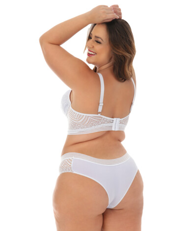 Conjunto Plus size em Renda e microfibra