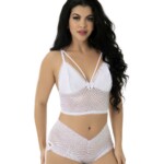 Conjunto Sensual de renda sem bojo