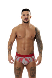 Cueca slip viscolycra listrada - Nelson