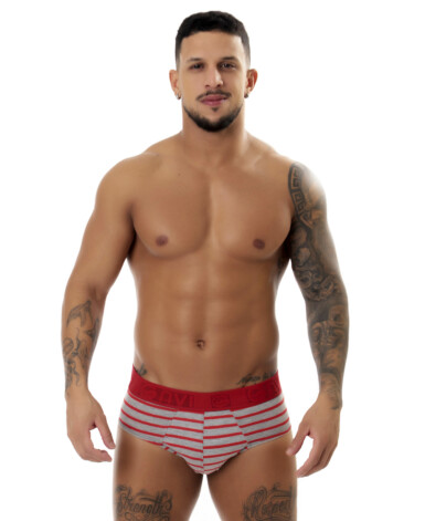 Cueca slip viscolycra listrada - Nelson