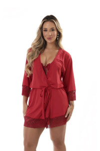 Robe feminino em microfibra