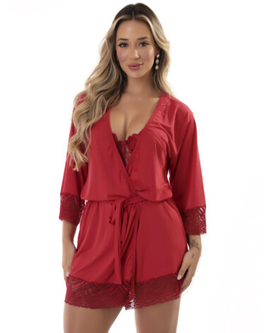 Robe feminino em microfibra