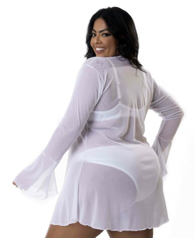 Robe Plus Size Sensual de Tule