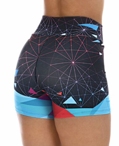 Short Fitness azul sublimado costas