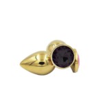Plug Anal de Aço Dourado com Joia – Pequeno