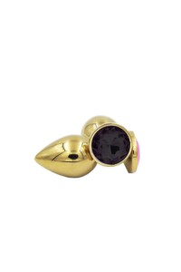 Plug Anal de Aço Dourado com Joia – Pequeno