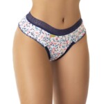 Calcinha Fio Estampada com Renda - Luciene