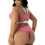 Conjunto com Bojo e Elástico Brilhoso Plus Size