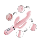 Vibrador de Ponto G e Clitóris em Jelly Recarregável - 3 em 1