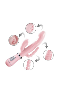 Vibrador de Ponto G e Clitóris em Jelly Recarregável - 3 em 1