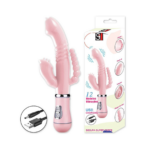 Vibrador de Ponto G e Clitóris em Jelly Recarregável - 3 em 1