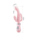 Vibrador de Ponto G e Clitóris em Jelly Recarregável - 3 em 1