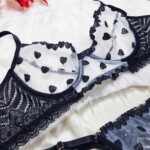 Conjunto Sexy sem Bojo com Tule Desenhado - Larissa