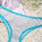 Tanga de Algodão Mesclado com Rendinha - Dalila