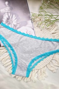 Tanga de Algodão Mesclado com Rendinha - Dalila