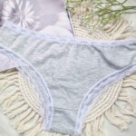 Tanga de Algodão Mesclado com Rendinha - Dalila