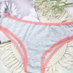 Tanga de Algodão Mesclado com Rendinha - Dalila