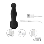 Estimulador de Próstata Triplo Vibro com 9 Vibrações - USB Magnético