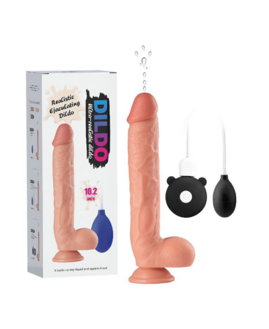 Pênis Realístico - Spray de Água com Vibração - 26,0x4,5