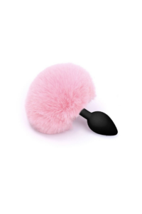 Plug Anal em Silicone Pompom de Coelho - Tamanho G