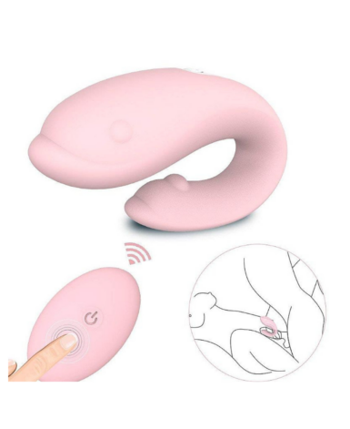 Vibrador de Casal Golfinho Recarregável c/ Controle - Winter RTC