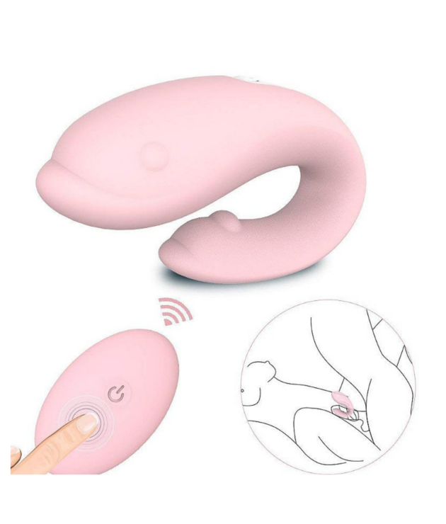 Vibrador de Casal Golfinho Recarregável c/ Controle - Winter RTC