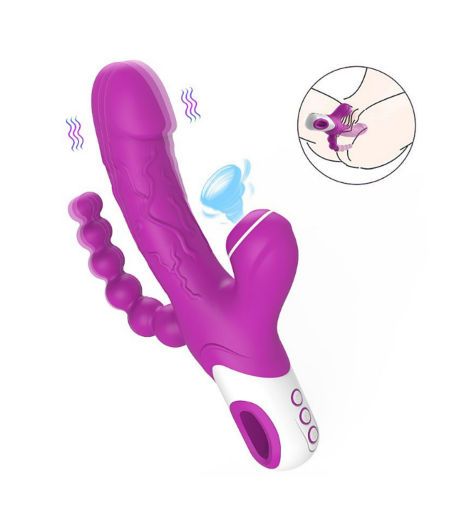 Vibrador de Ponto G e Clitóris - 3 em 1 - Eros