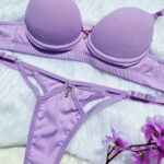 Conjunto em Microfibra Canelada com Pingente