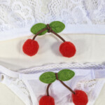Conjunto Fio Dental de Tule e Renda - Cereja