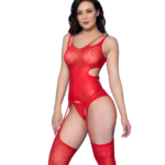 Espartilho Vermelho Bodystocking - Sarah