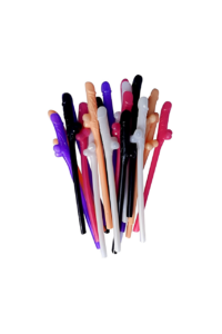 Kit com 10 - Canudo Erótico / Formato Pênis - Cores Variadas