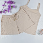 Short Doll Canelado com Bolso