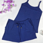 Short Doll Canelado com Bolso