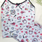 Short Doll Feminino Canelado Estampado