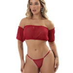 Conjunto Ciganinha em Tule Dot com Perneira