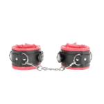 Algema com Corrente e Fivelas Vermelho com Preto