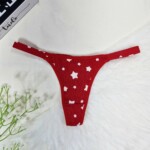 Tanga Biquíni Fio Duplo com Pala Dupla Estampada Canelada